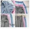 Women's Summer Retro Plaid Wide-Leg Pants - High Street Chic