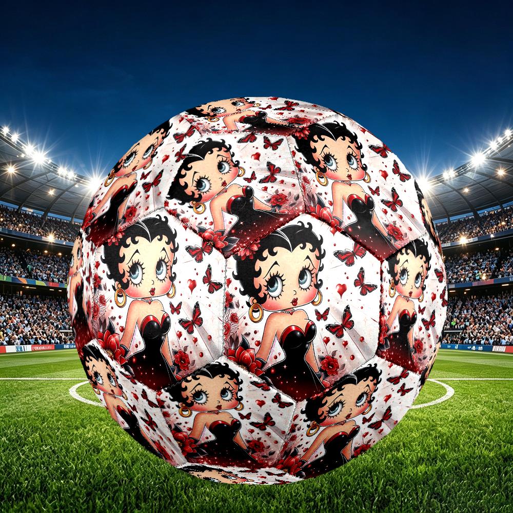 1pc Betty Boop Pattern Standard Size 5 Soccer Ball, Gentle on the Feet, Designed Specifically for Matches and Training Football