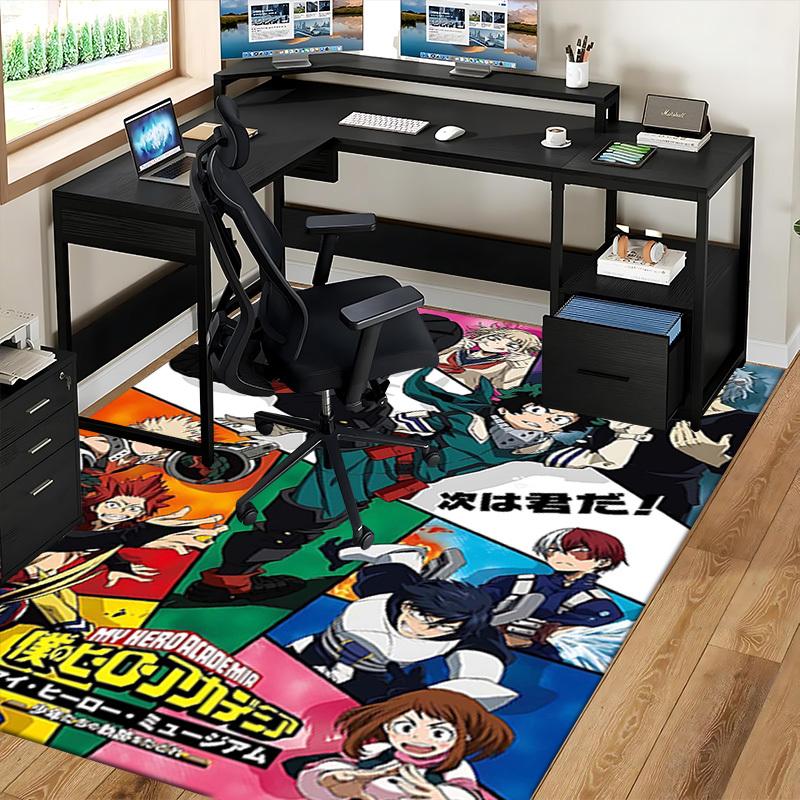 1pc My Hero Academia Chair Mat, Non-Slip Carpet for Office Chairs, Suitable for Home Decor, Living Room, Bedroom, Game Room, Birthday Gift, All Season