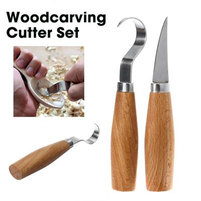 Cuchillo para tallar madera Cincel Cortador para trabajar la madera Juego de herramientas manuales Tallado en madera Pelado Escultural Cuchara Tallado en gancho Tallado en madera