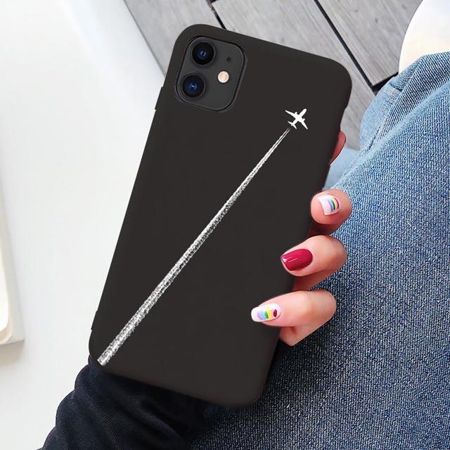 Luxury World Map Travel phone Case For iPhone XR XS Max X XS 12 11 13 Pro max SE 2020 7 8 Plus Silicone Soft airplane Cover
