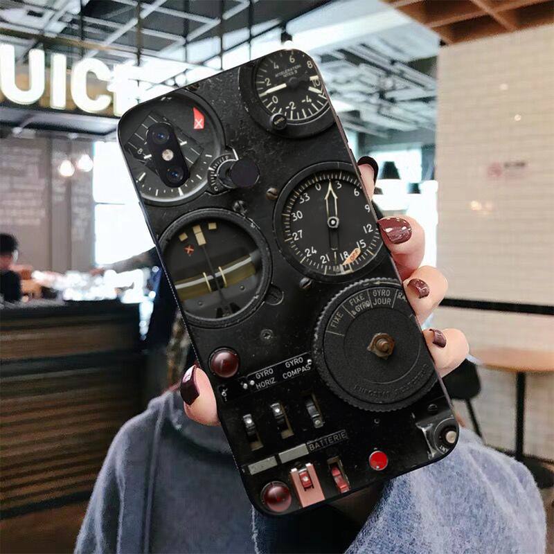 Aviation Aeroplane Helicopter Cockpit Instrument Phone Case for Xiaomi Mi 5 6 8 9 10 Lite Pro SE Mix 2s 3 F1 Max2 3