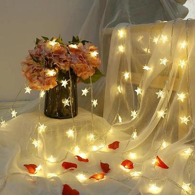 USB/акумулятор Power Star Fairy Lights LED String Lights Christmas Garland For Terrace Home Party Wedding Decor Lights