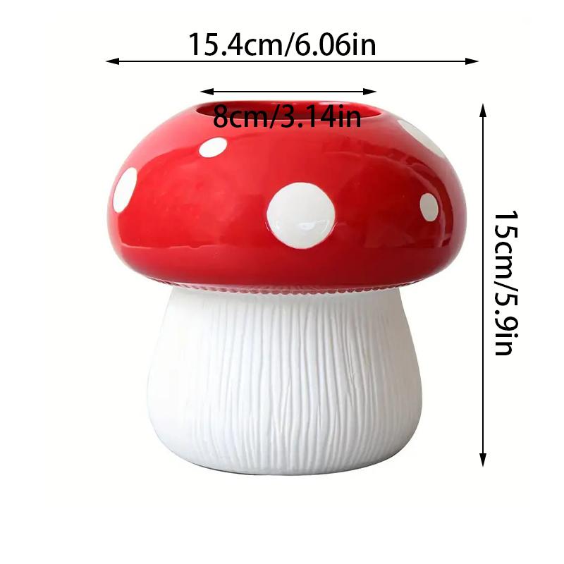 

1 шт. красная грибная ваза для декоративной керамической минималистской вазы в форме гриба