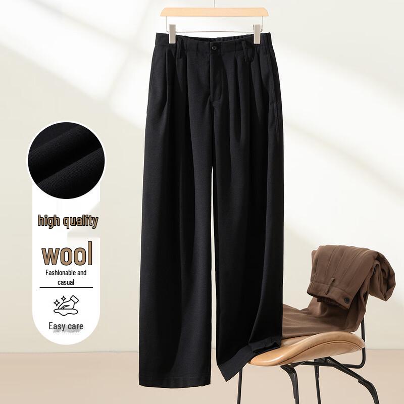 

Luoci Men s Thickened Warm Loose Wide-Leg Casual Pants XL