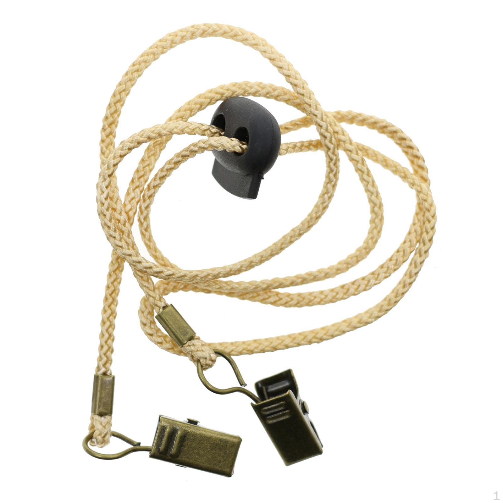 

Держатель для нагрудника, зажим для салфеток, шнурок для фиксации одежды для пожилых взрослых и детей, кафе бежевый