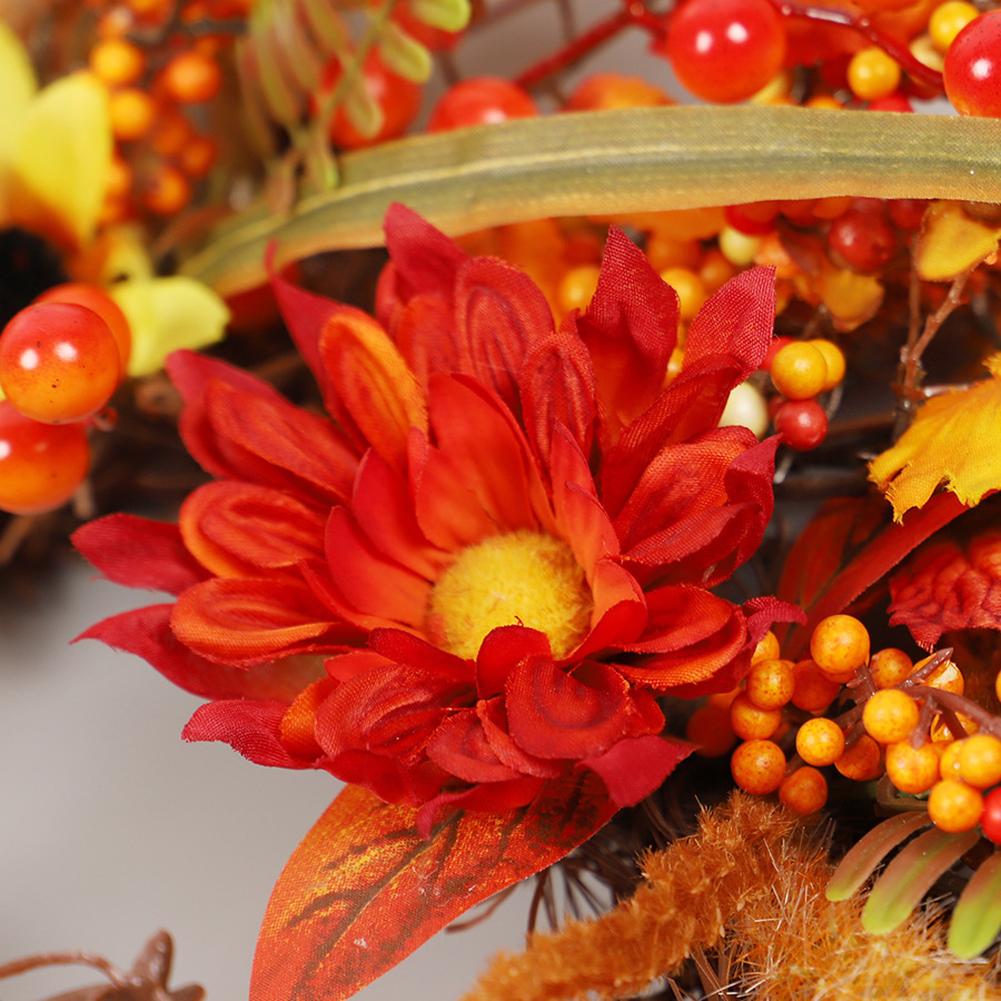 Fall Wreath Front Door 20 Autumn Wreath Lights Artificial Pumpkin Berry Wreath