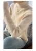 100% Pure Wool Women's Diamond Pattern Half-High Neck Sweater