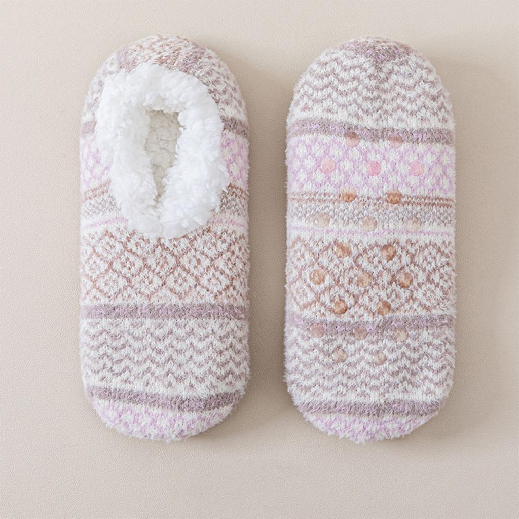 Unisex -Lined Thick Non- Socks for Indoor Home Winter Wear