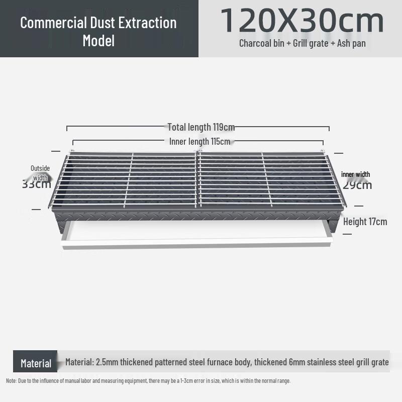 Handun Charcoal BBQ Grill with Ash Drawer