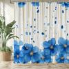 Beautiful Flowers And Butterflies Shower Curtain Bath Curtain Printing Polyester Bathroom Curtains For Home Decoration Curtain