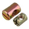 M6 M8 Barrel Nuts Bolts Cross Dowel Slotted Hammer Embedded Nut Horizontal Hole Nut For Beds Chairs Furniture