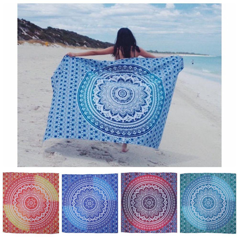Hippie Hanging Decor Shawls Bohemian Thin Blanket Indian Mandala Tapestry Beach Towel Yoga Mat