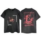 Меланхоличная футболка с коротким рукавом ERD Sketch Graffiti Loose Casual Ричи Рич S
