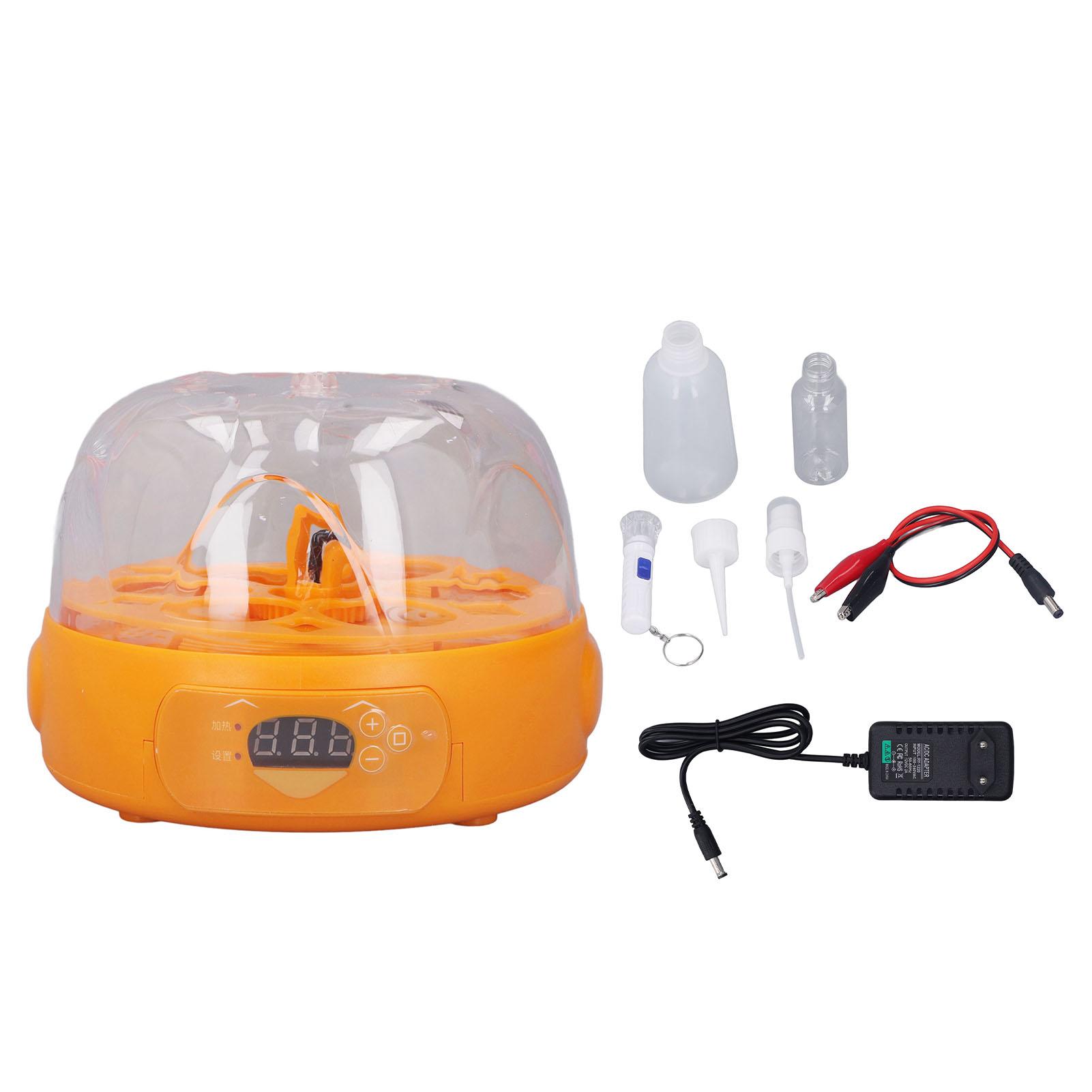 15 Вт инкубатор для яиц 6 яиц цифровой мини полностью автоматический инкубатор для яиц с автоматическим поворотным устройством для