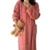Women's Long Warm Nightgown - Cute, Cozy, Cold-Proof, Full-Body Bathrobe for Autumn/Winter