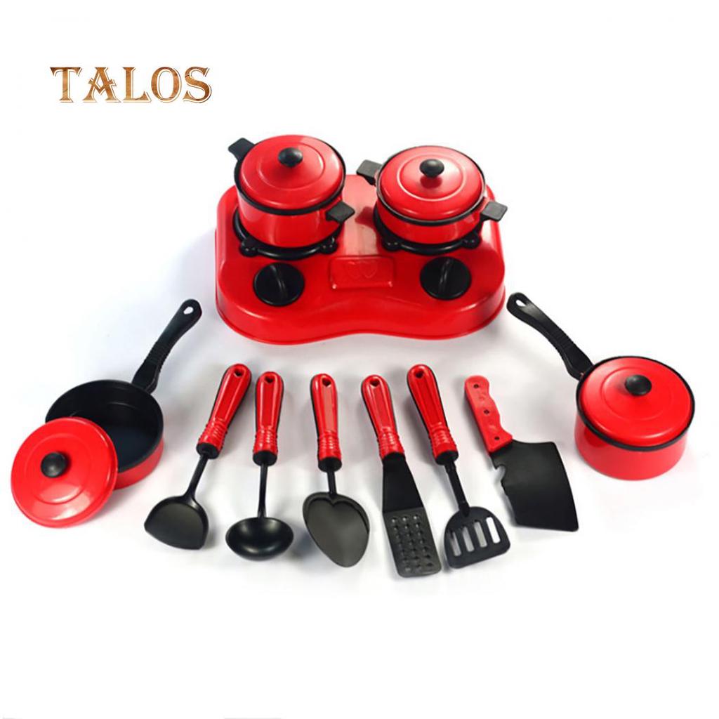 11Pcs Simulation Kitchen Cookware Pretend Role Play Toy for Kids Birthday Gift Toys For All Age