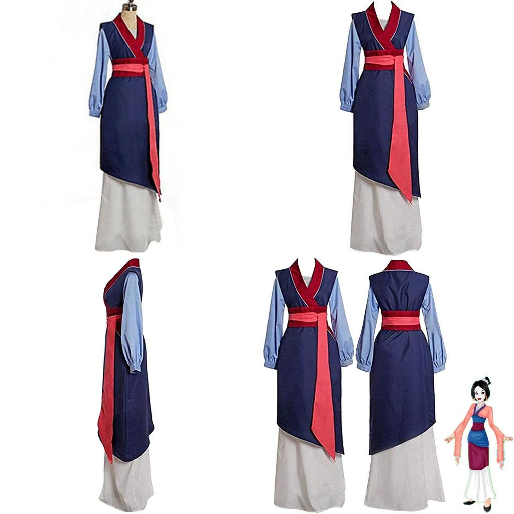 Deluxe Mulan Cosplay Kimono Kostüm Mit Vollständigem Zubehör Für Damen Und Mädchen