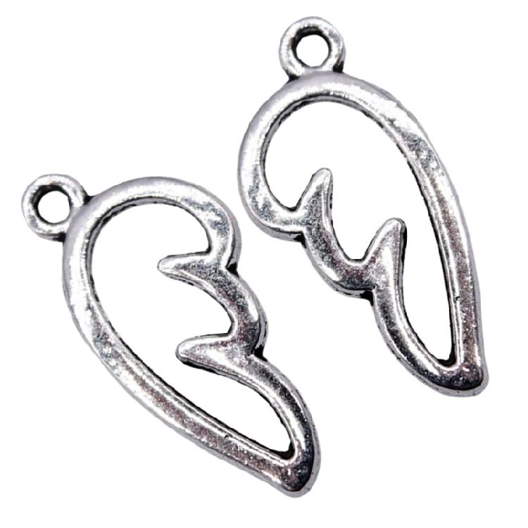 80pcs Alloy Wing Pendants for Crafts DIY Necklaces Bracelets Charm Accessories