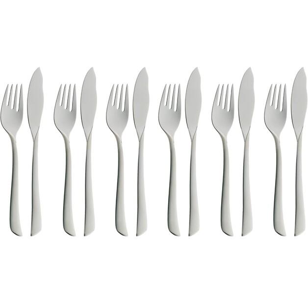 WMF Virginia Fish Cutlery Set, 12 Pieces (11.4235.6396)