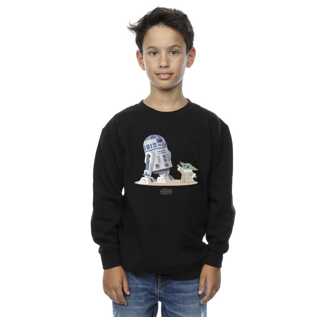 STAR WARS Jungen The Mandalorian R2D2 und Grogu Sweatshirt