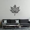 Black Metal Leaf Wall Art, Modern Botanical Decor, Nature Inspired Sculpture, Maple Leaf Hanging, Fireplace Accent