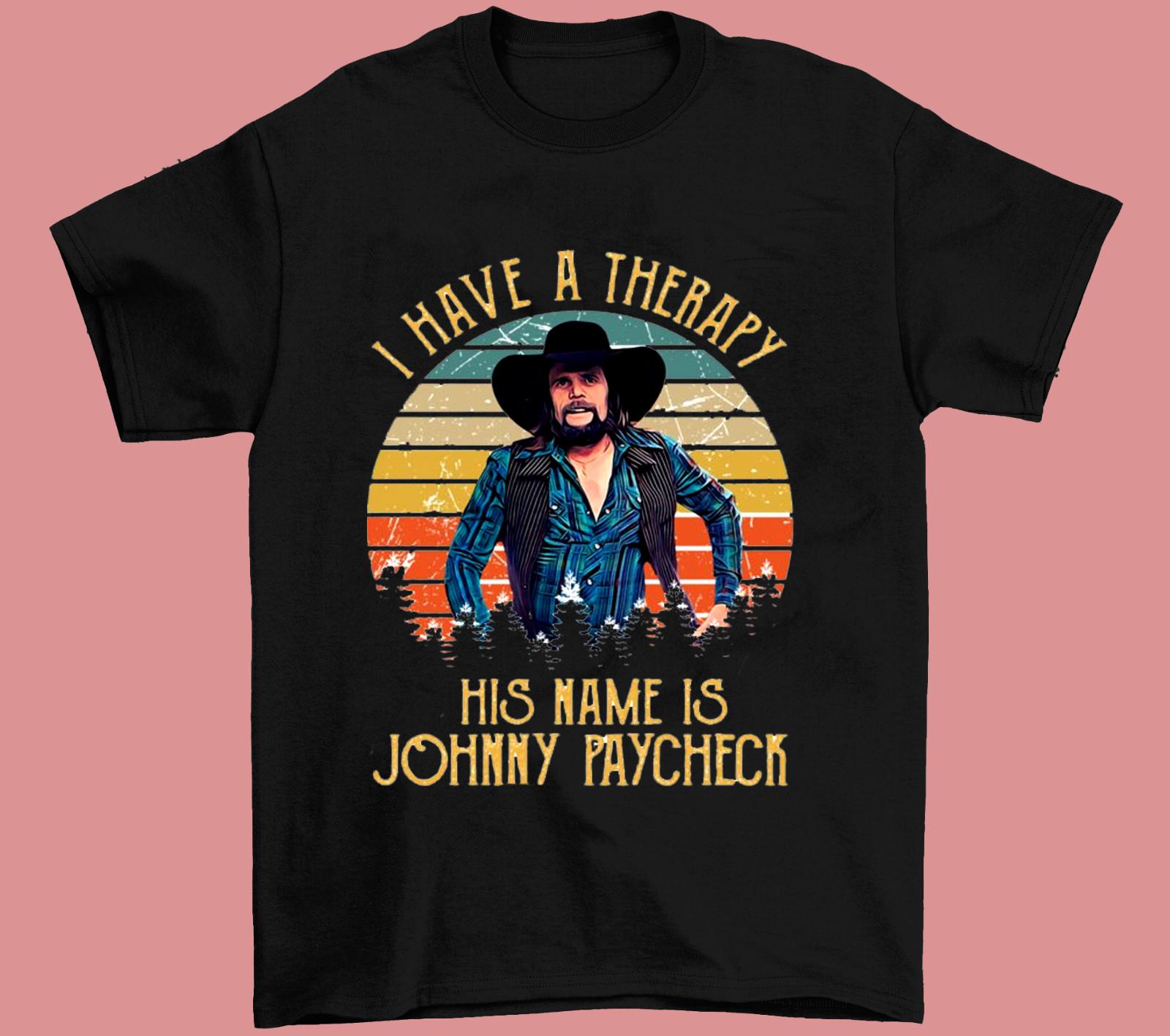 Johnny Paycheck Singer music Heavy Cotton Black Size S-4XL T-Shirt AG1030 S