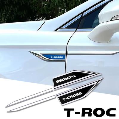 2pcs Car Accessory Side Doors Blade Car Stickers Car Accessories for Vw Volkswagen Tiguan T-cross T-roc