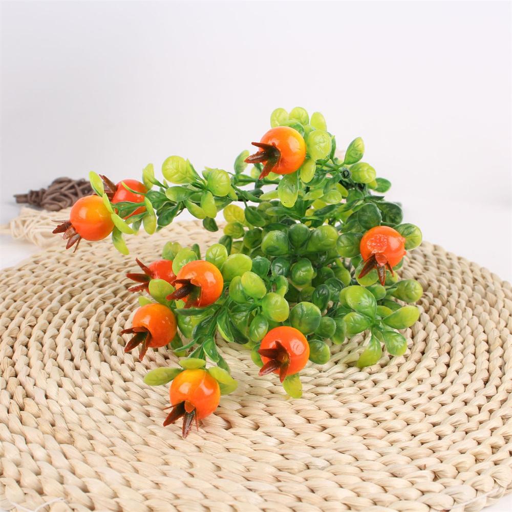 

Artificial Fruit Green Decoration Photography Props Artificial Plants Home Table Decoration 7 Forks Background Wall Bonsai