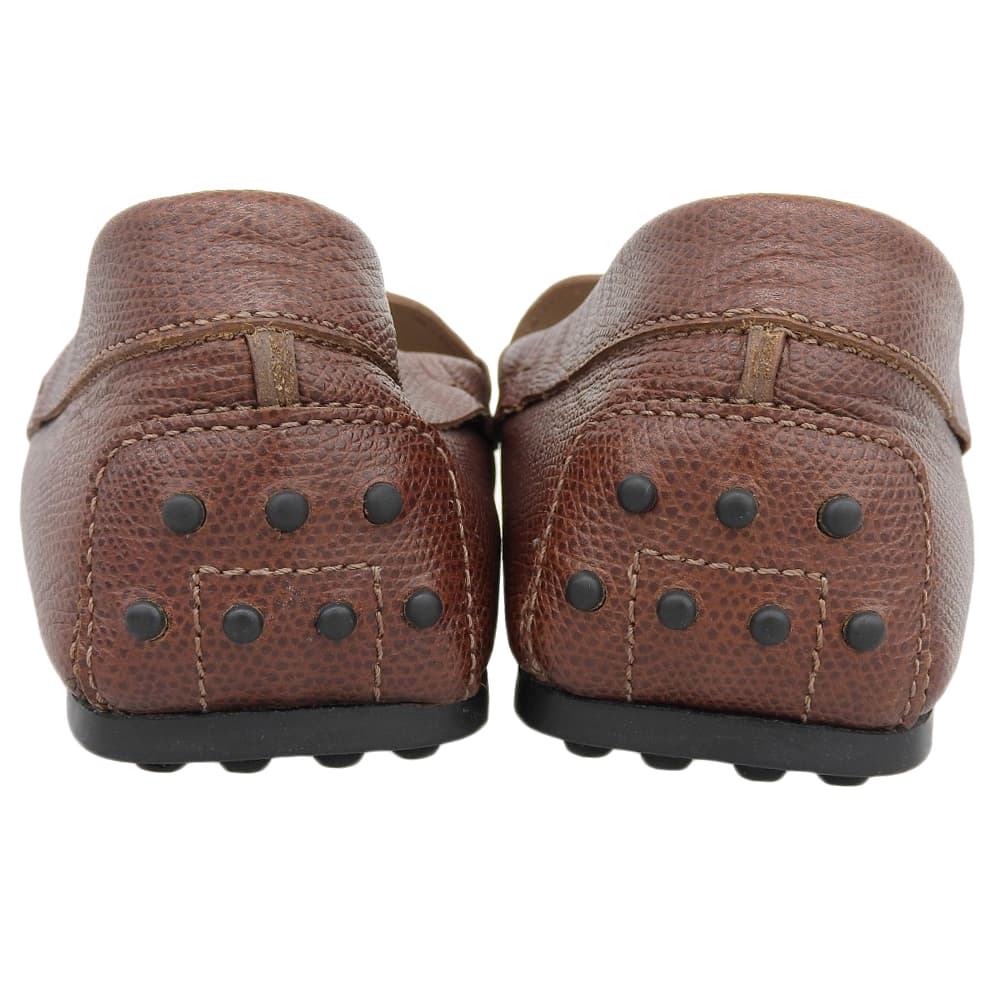 TOD'S Men's Leather Double T Driving Shoes, Size 8 1/2 shoes 8 1/2 BrownUsed