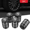 5 Stück Aluminium Auto Reifenventilkappe Staubdicht Dekor für Porsche Cayenne Panamera Macan Boxster Cayman 718 911 Aufkleber Zubehör CVM1