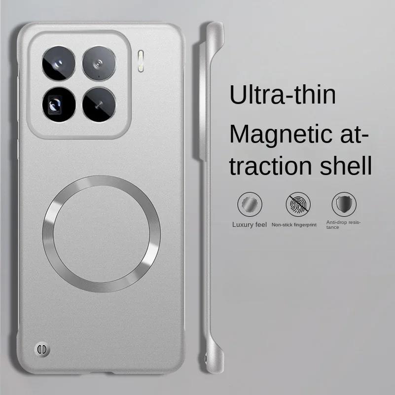 

Ультратонкий металлический безрамочный магнитный чехол для POCO X7 F6 Pro Xiaomi 15 14 13 Ultra Pro Ударопрочный матовый защитный чехол For Xiaomi 15