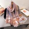 Yijingfeng Encryption Yourou Yarn Printing Spring And Summer Silk Scarf Large Long Scarf Travel Shawl Sun Protection Women'S Scarf Headscarf