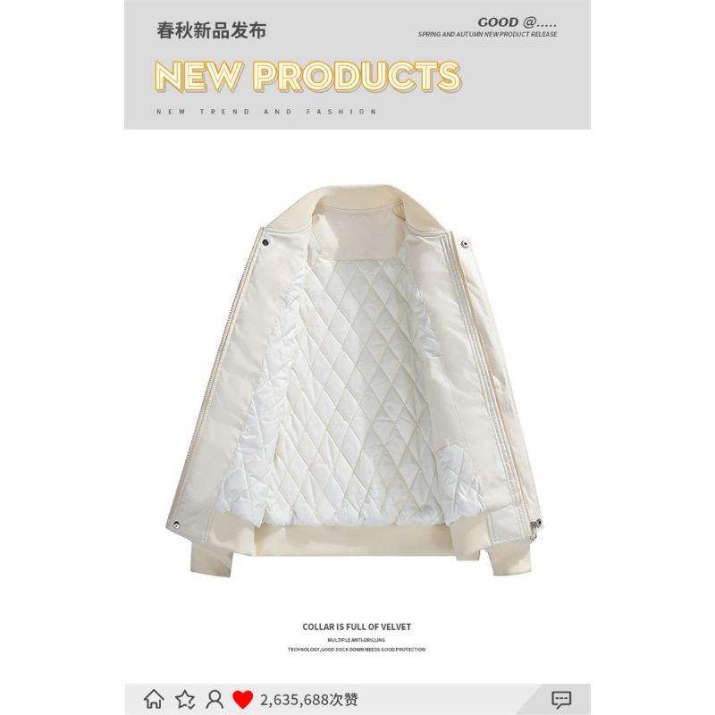 Collar cotton jacket men's autumn and winter thickened warm cotton jacket youth casual sports baseball uniform padded jacket trendy cotton jacket