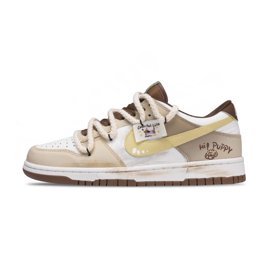 Nike Dunk Cushioning, Wear Resistant Low top Skateboard Shoes Unisex Brown HV1794-211(Team152-)