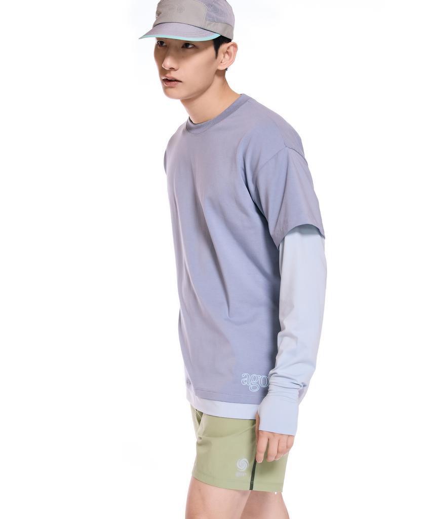 AGOW Glide Fit Long Sleeve T-Shirt Sky Blue
