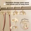 Cream-colored Wardrobe Bag Storage Hooks, Seamless Hanging Bag, Can Be Stacked with A Scarf Holder, Arched Hat Rack