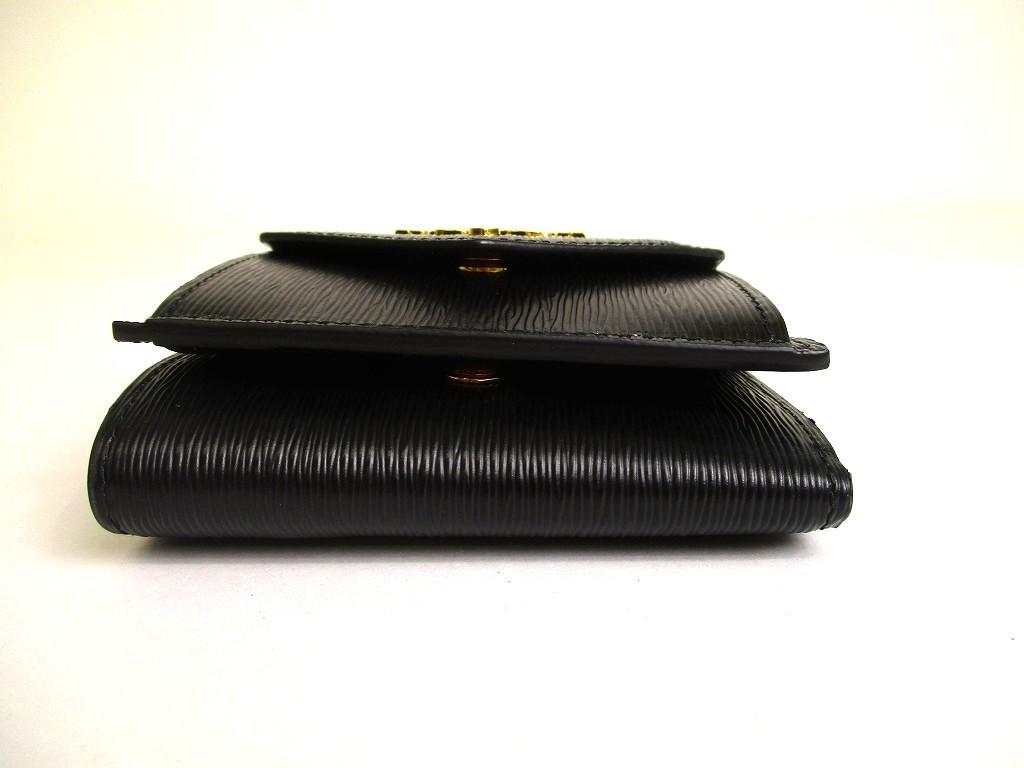 Authentic PRADA Black Leather Trifold Wallet Compact Wallet #a873  Refurbished