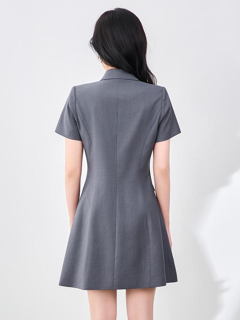 Shenzhen Nanyou Women's Double-Breasted Short Professional OL Suit Dress