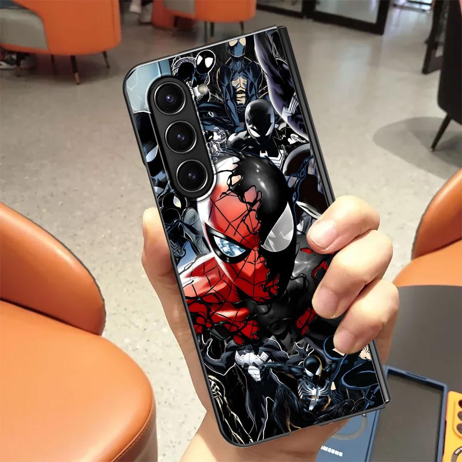 Marvel Comics Hero Spider Man Back Phone Cover Case for Samsung Galaxy ZFold3 ZFold7 ZFold4 ZFold5 ZFold6 Z Fold 7 6 5 4 3