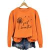 European & American 'Just Breathe' Dandelion Print Sweatshirt - Women's Casual Fashion Top