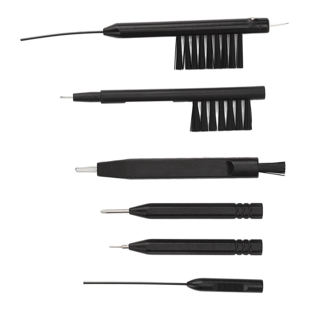7 Pieces Hearing Aid Cleaning Tool Kit Multifunction Brush Set with Dry Clean Cloth Earbuds Care Accessories