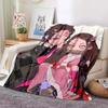Kamado Nezuko Flannel Demon Slayer Blanket Washable Sofa Cover Hiking Picnic Fashionable Leisure Napping Throw Blankets
