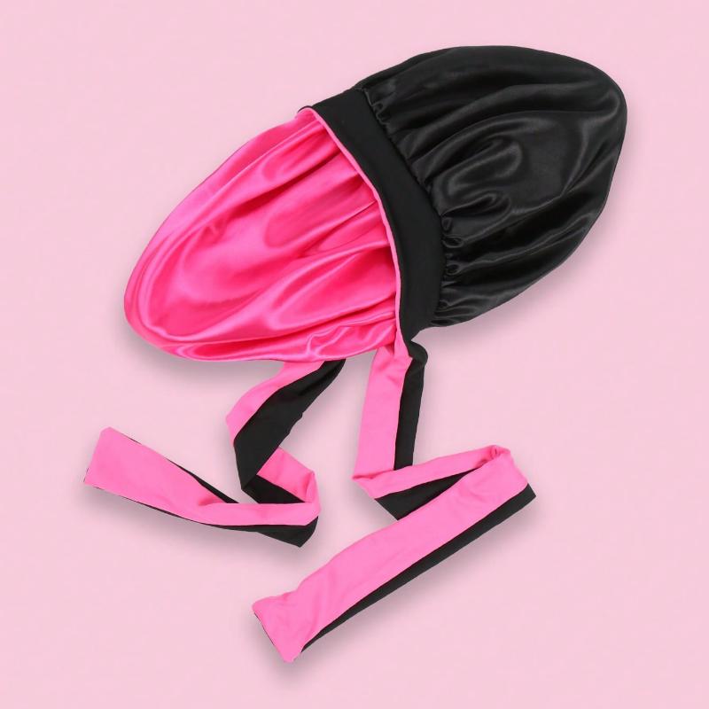 1 Pc Silk Bonnet For Sleeping Satin Bonnet For Curly Hair Hair Sleeping Cap Soft Hair Bonnet With Tie Band For Long Natural Hair Valentine's Day