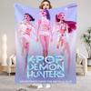 K-Pop Demon Hunters Blanket Girls Boys Plush Throw Blanket Novelty Warm Blanket All Season Gift