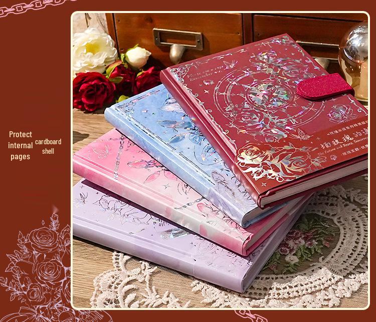 Retro Notatnik Rose Art B6 z Magnetycznym Zapięciem i Hot Stampingiem