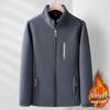 Men's Plush Fleece Stand-Up Collar Sweatshirt: Thickened, Loose-Fit, Plus Size for Autumn/Winter Outdoor Casual Wear