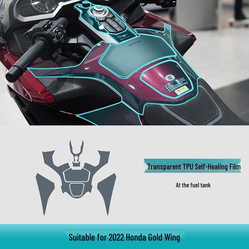 Transparante TPU Beschermfolie voor 22-23 Honda Gold Wing Motorfietshoezen