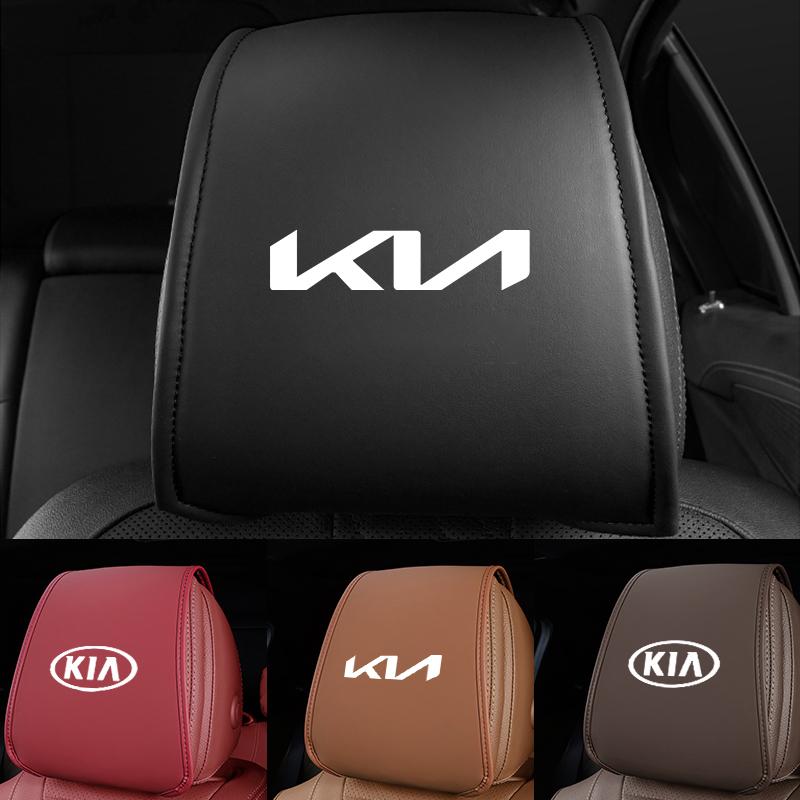 Autositz Kopfstütze Lederbezug Innenraum Schutz Zubehör für KIA K5 K9 Sorento Ceed Sportage Carnival Stinger Forte Niro