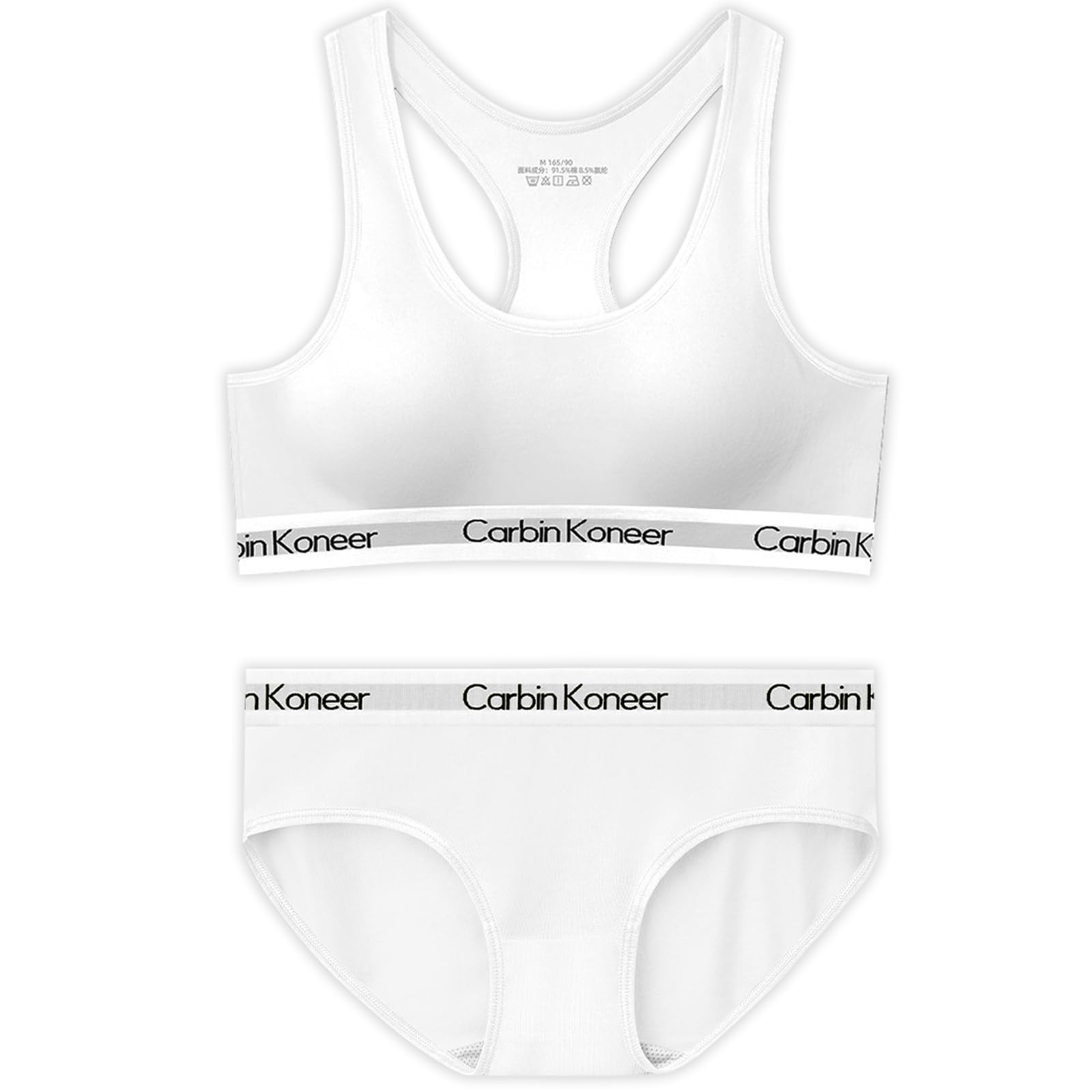 

VICHERIA Хлопковый комплект бюстгальтера и трусиков Мгновенный Нет Ночь Спорт Однотонный Женский [Ткань как облачко, Декольте, Стягивание] Бюстгальтер, Бюстгальтер, Бесшовный,